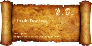 Mituk Dorina névjegykártya